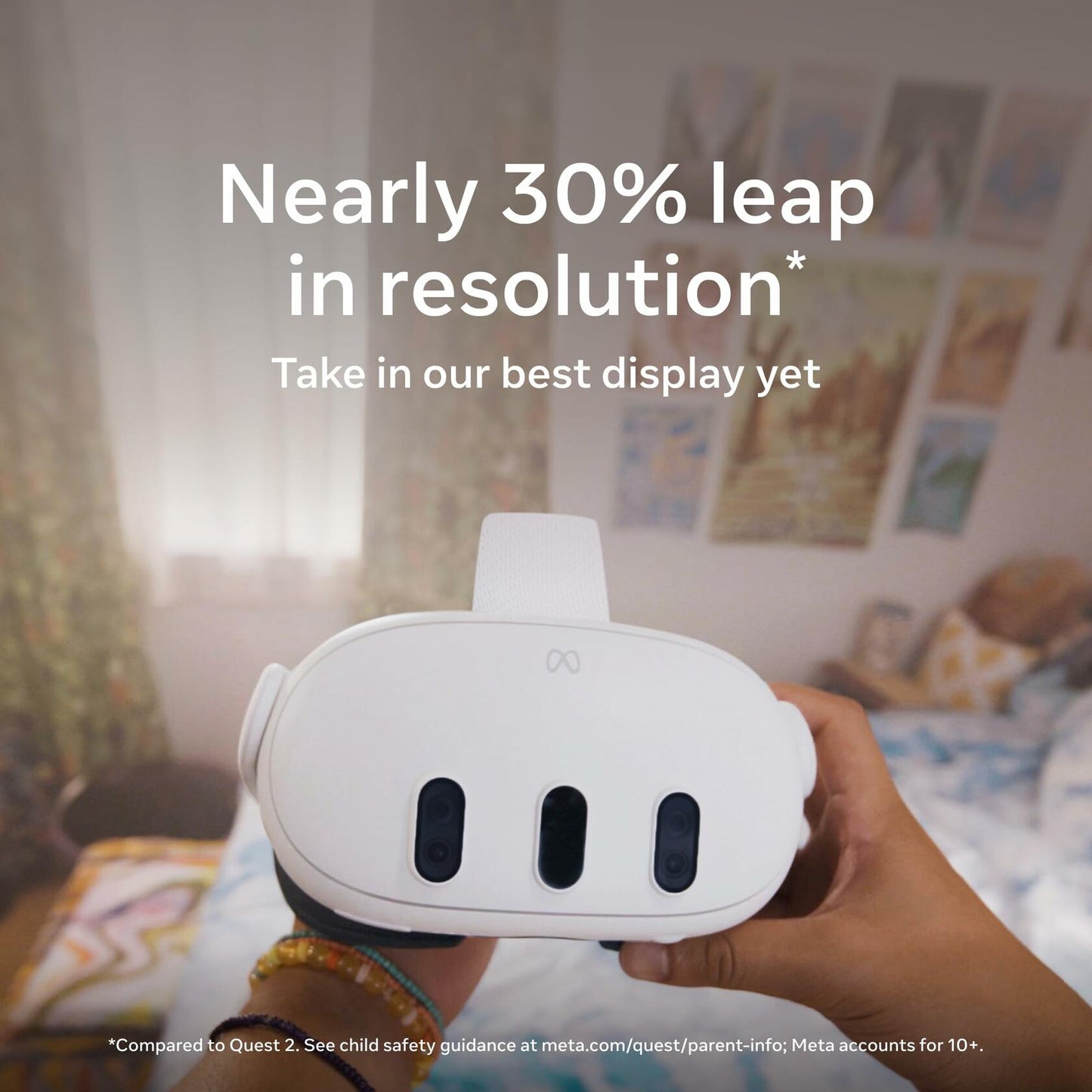 Meta Quest 3 512GB | Thirty Percent Sharper Resolution — 2X Graphical Processing Power — Play Without Wires