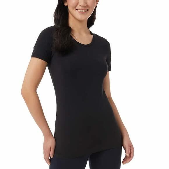 32 Degrees Cool Women's 3 Pack Short Sleeve Scoop Neck T-Shirts Size: X-Large Color: (Black/Blue/Lavender)