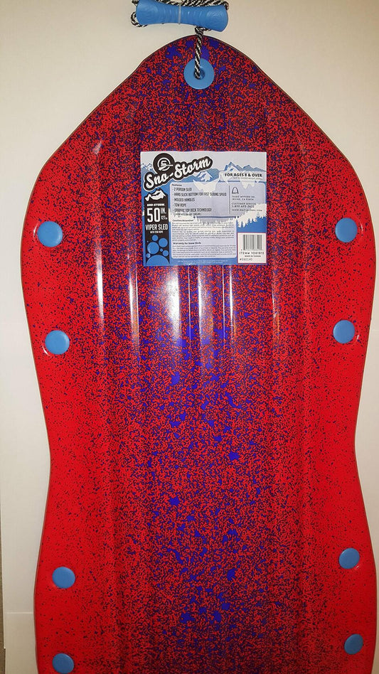 Agit Vipernex Sno-Storm 50 Inch 2 Seater Snow Sled with Handles