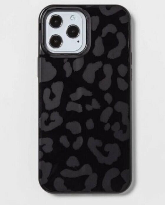 Heyday Silicone Phone Case for iPhone 13 Pro Hardshell - BLACK LEOPARD