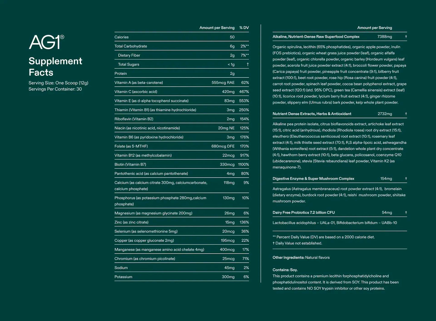 AG1 Greens Powder Supplement | Improve Gut Health | Multivitamin, Probiotic, Gluten Free, Vegan and Keto Friendly | Shaker & Scoop Included | 75 Vitamins (Athletic Greens), Classic Formula