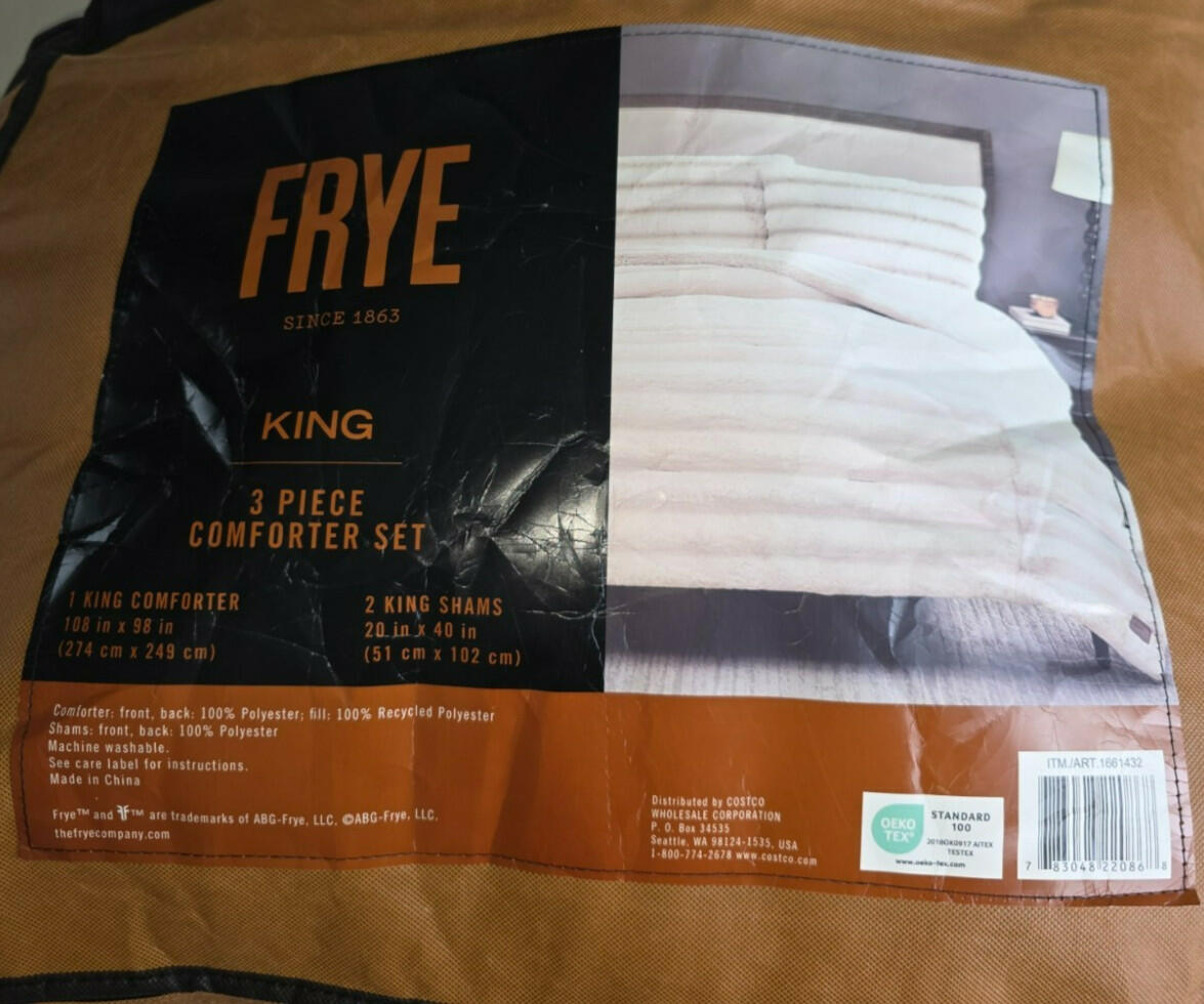 FRYE Faux Fur Comforter 3PC King