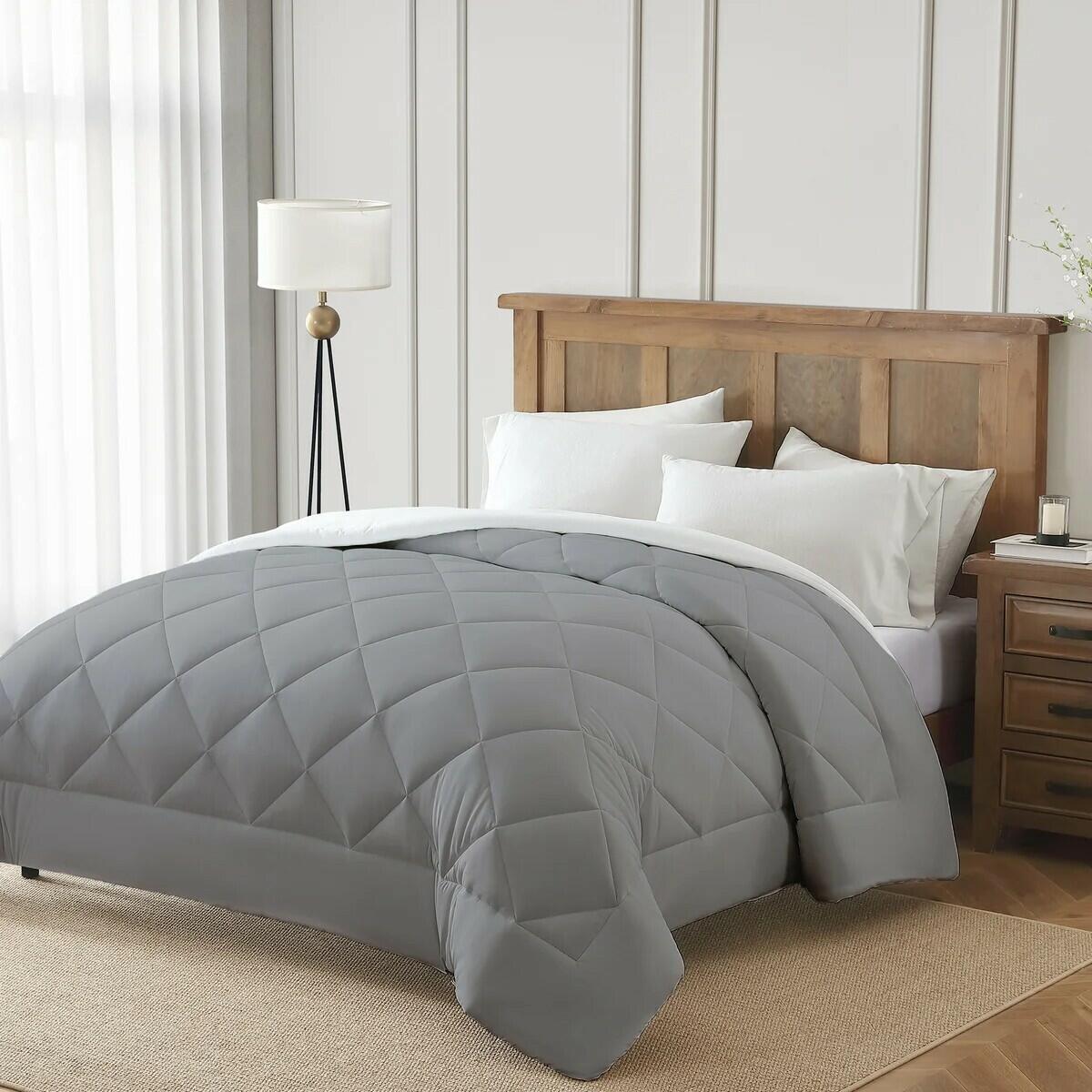 Arlee Sutton Place Cooling Comforter Revers, Queen - Gray