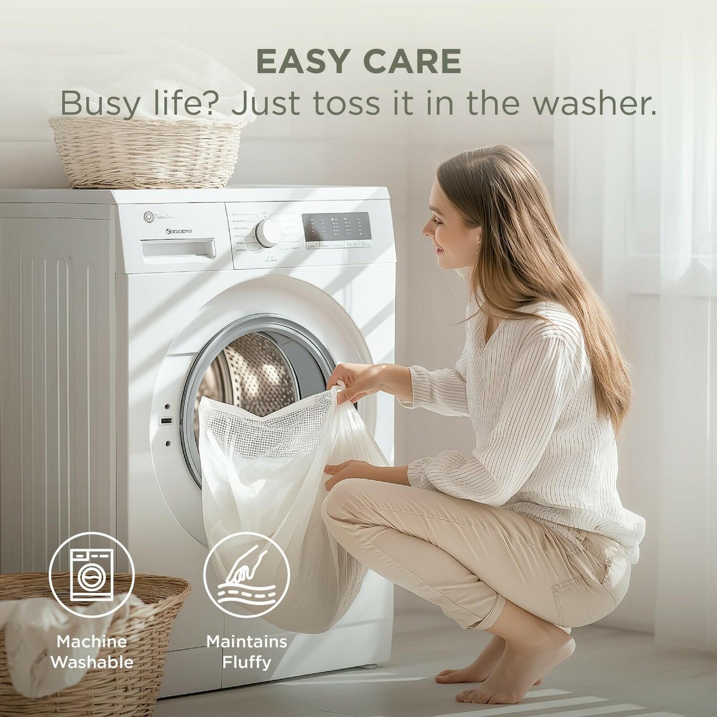 Frye 2" Solid Channel Luxury Faux Fur Comforter 3 Piece Queen Set, Reversible