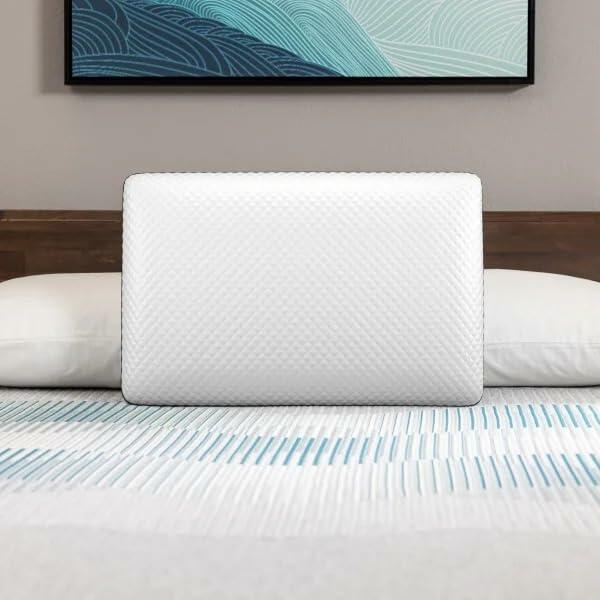 Beautyrest Black Diamond Memory Foam Pillow with AquaCool™ Technology – Medium Support, Washable Cool‑to‑The‑Touch Cover, CertiPUR‑US Foam – 25″ × 16″ × 5.5″