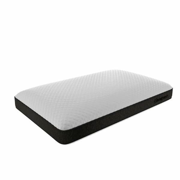 Beautyrest Black Diamond Memory Foam Pillow with AquaCool™ Technology – Medium Support, Washable Cool‑to‑The‑Touch Cover, CertiPUR‑US Foam – 25″ × 16″ × 5.5″