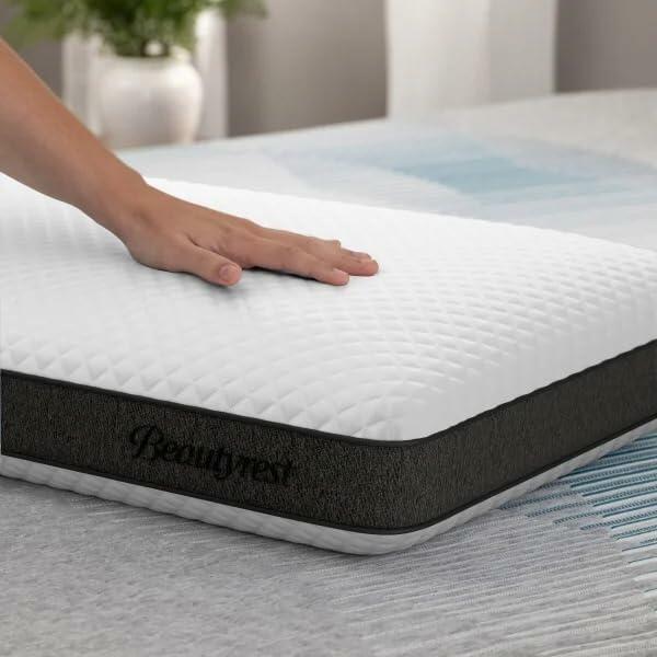 Beautyrest Black Diamond Memory Foam Pillow with AquaCool™ Technology – Medium Support, Washable Cool‑to‑The‑Touch Cover, CertiPUR‑US Foam – 25″ × 16″ × 5.5″