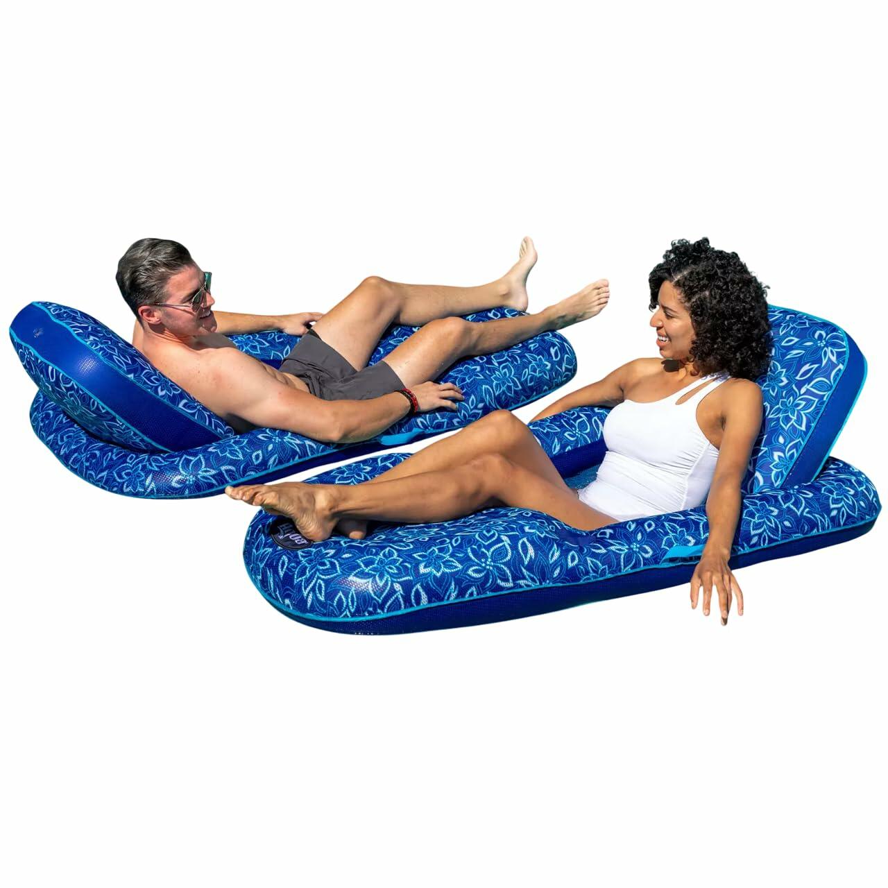 Aqua Luxury Pool Lounger, 2-Pack