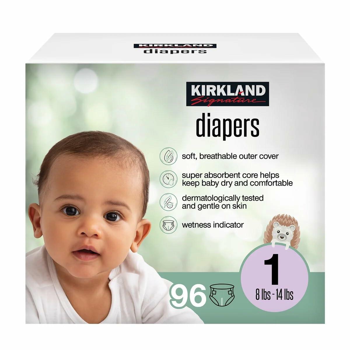 Kirkland Signature Diaper, Size 1, 96 Count