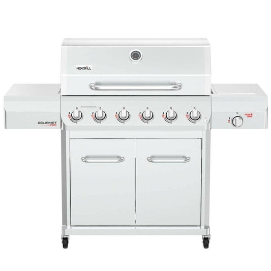 Pro 6-Burner Stainless Steel Gas Grill with Searing Side Burner by Nexgrill