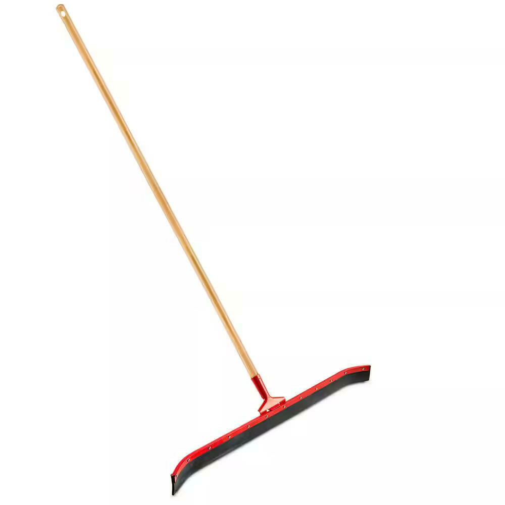 Libman 36 in. High Power Curved Rubber Floor Squeegee with 60 in. Wood Handle