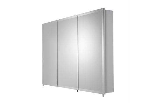 Croydex Burwell White Steel Bathroom Storage Vanity Mirror Medicine Cabinet with Easy to Fit Hang N Lock Bracket, Recessed or Surface Mount Medicine Cabinet Organizer, 48W x 30H, Storage Cabinet