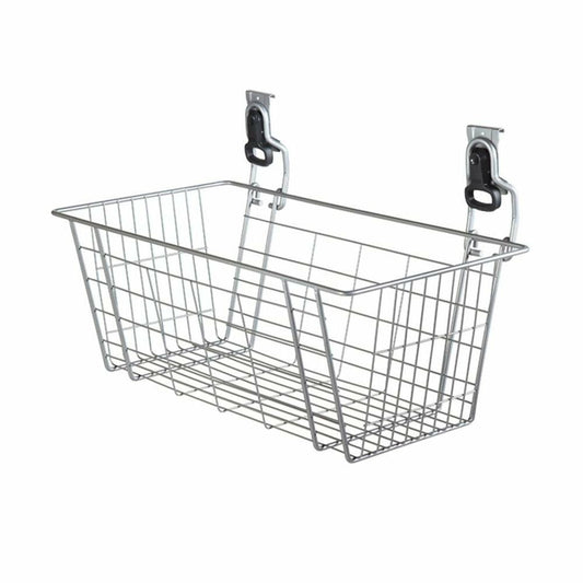 Rubbermaid Garage FastTrack Wire Wall Mounted Storage Wall Mounted Storage System Holds up to 50 pounds Satin Nickel for Tool/Toy/Sports Equipment