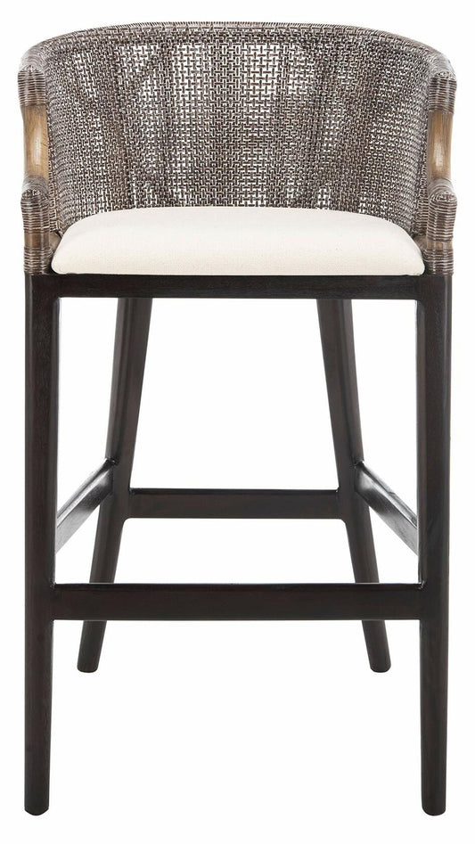 SAFAVIEH Brando 28 in. Brown Cushioned Bar Stool