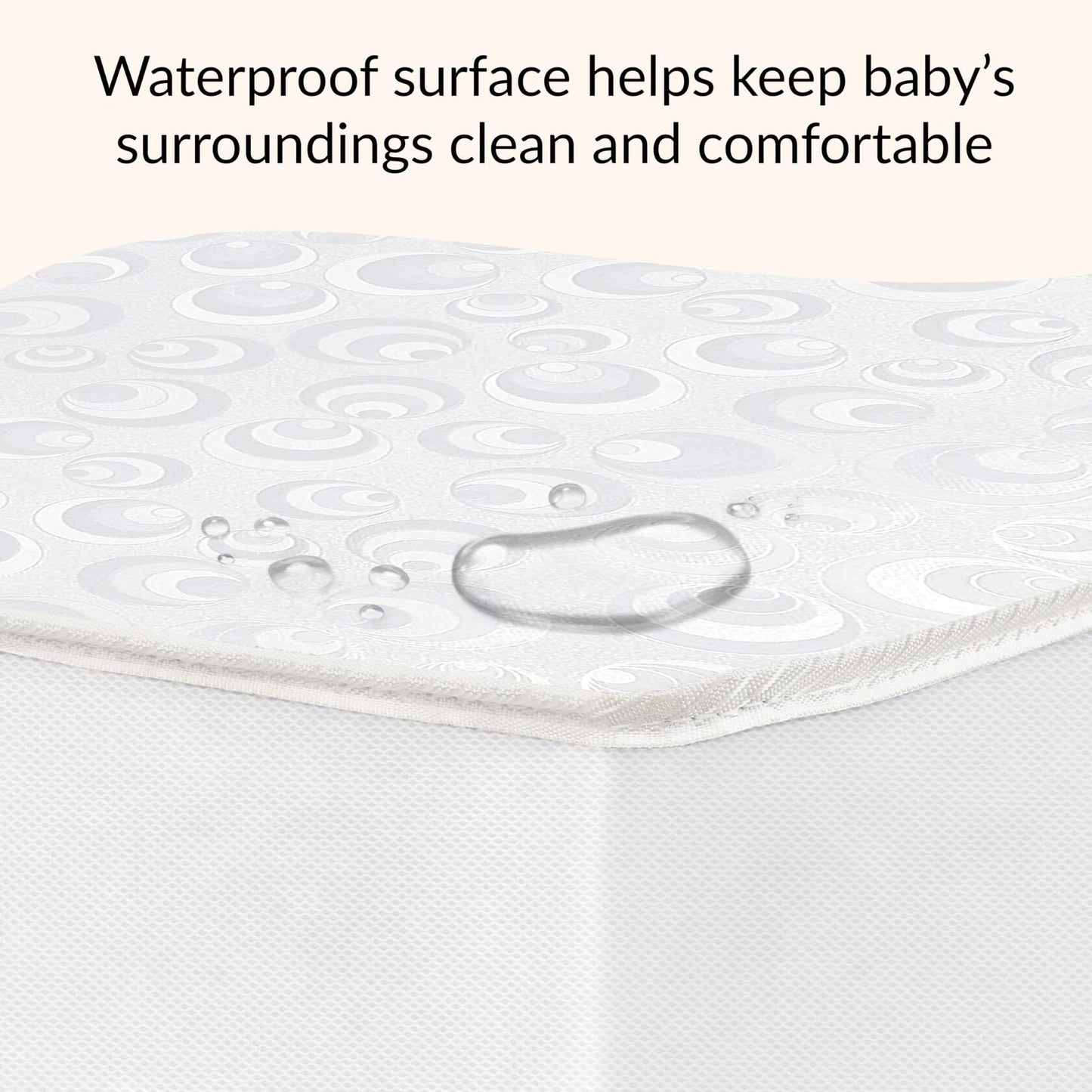 Dream On Me 2-in-1 Breathable Two-Sided 3" Portable Mini Crib Mattress, Greenguard Gold Certified, Vinyl and Breathable Fabric, White