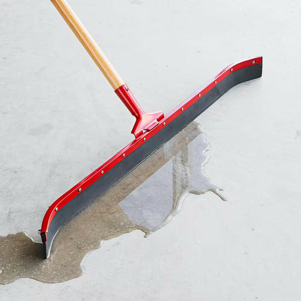 Libman 24 in. High Power Curved Rubber Floor Squeegee with 60 in. Wood Handle