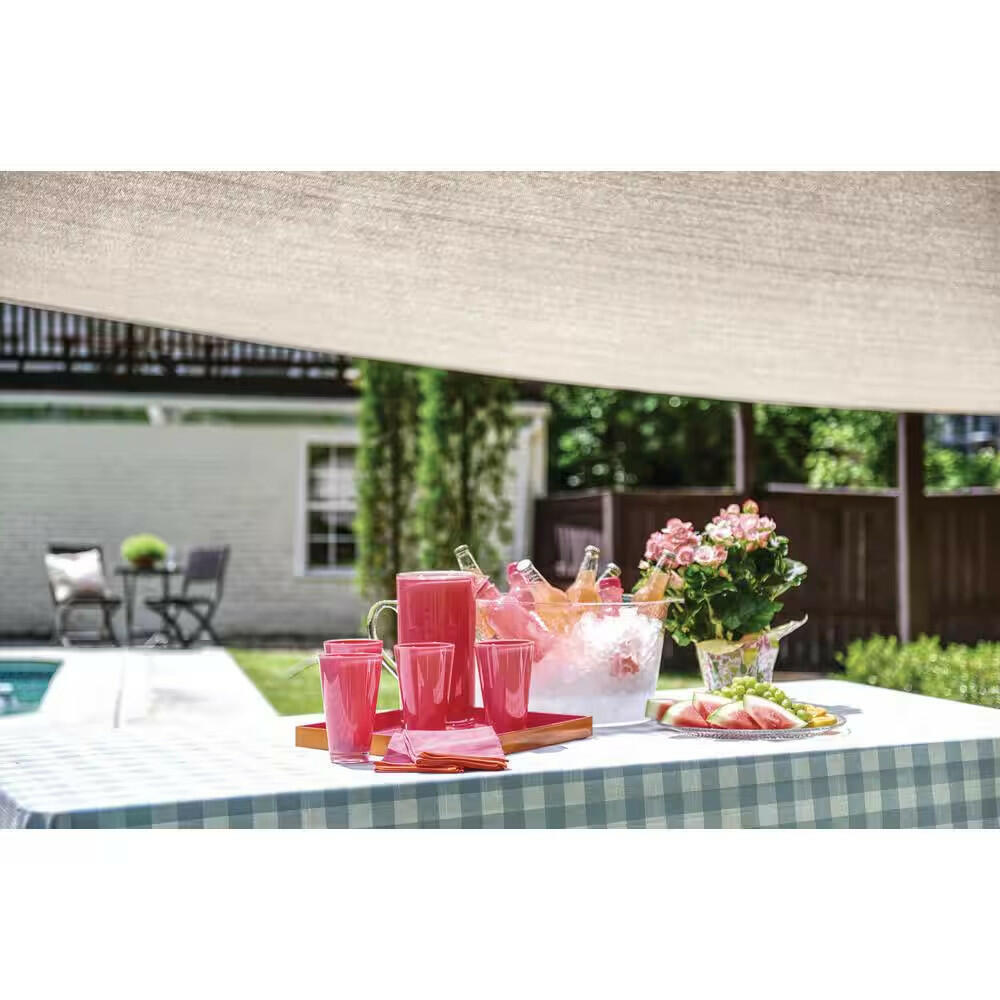 Vigoro 6 ft. x 50 ft. Almond Sun Shade Fabric