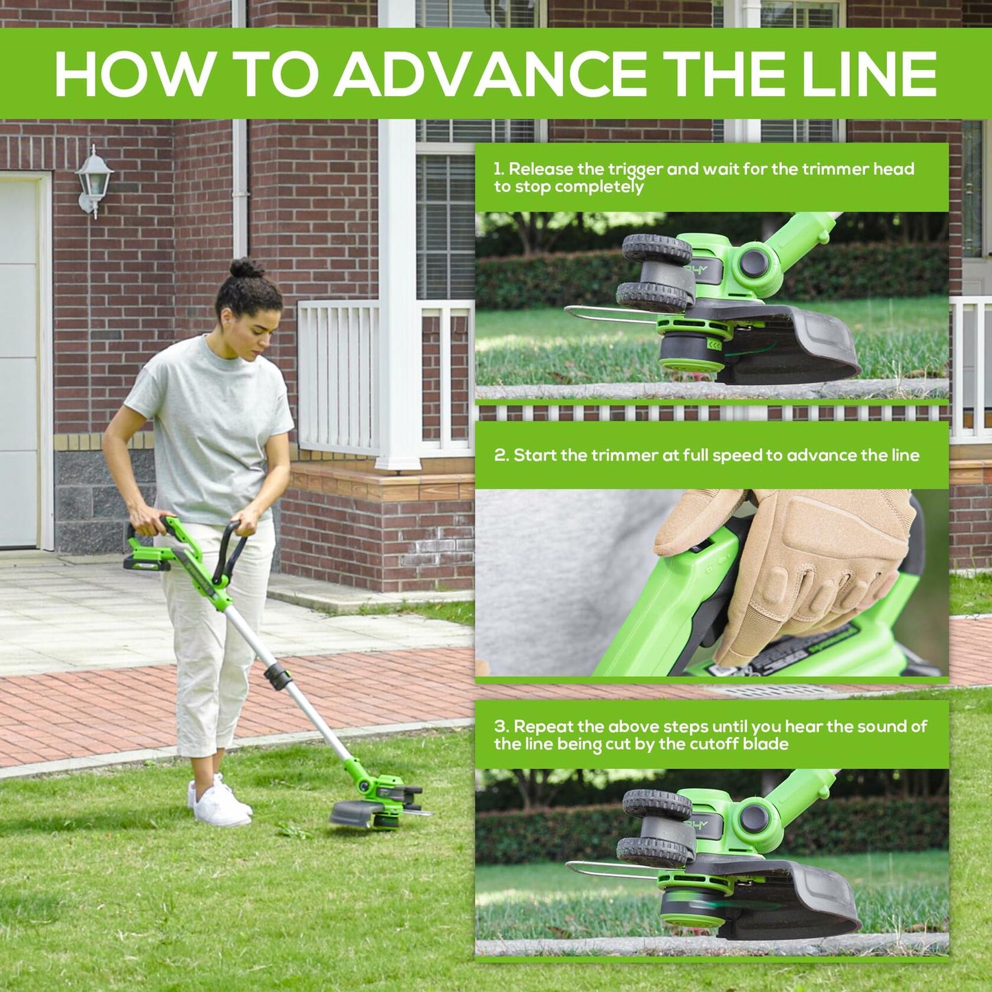 Greenworks 24V 13-Inch Brushless String Trimmer (Gen 2), 4.0Ah USB Battery and Charger Included