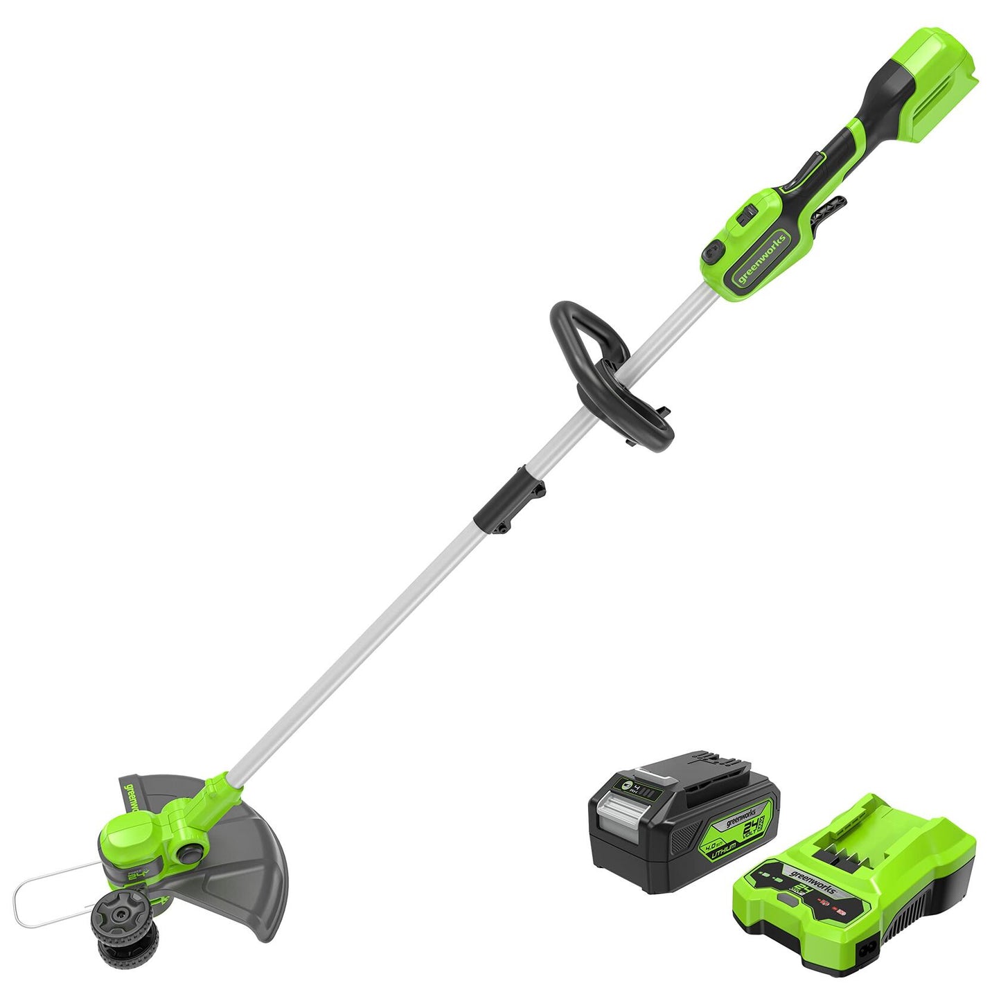 Greenworks 24V 13-Inch Brushless String Trimmer (Gen 2), 4.0Ah USB Battery and Charger Included