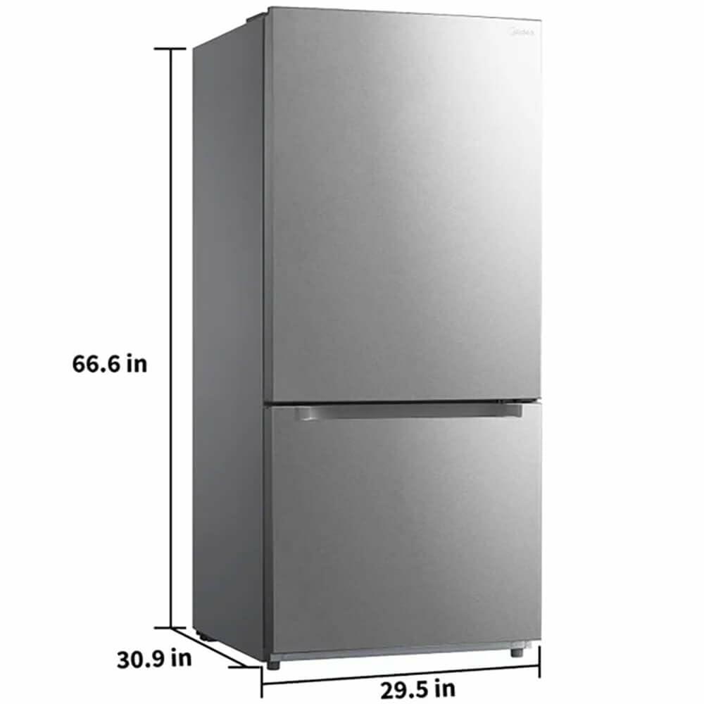 Midea MRB19B7AST 18.7 Cu. Ft. Stainless Bottom Mount Freezer Refrigerator