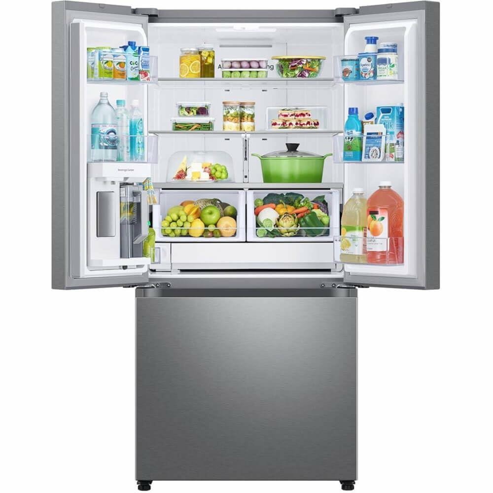 Samsung RF25C5551SR 25 Cu. Ft. Counter-Depth French Door Refrigerator with Dual Auto Ice Maker & Wi-Fi Smart Control – Fingerprint Resistant Stainless Steel