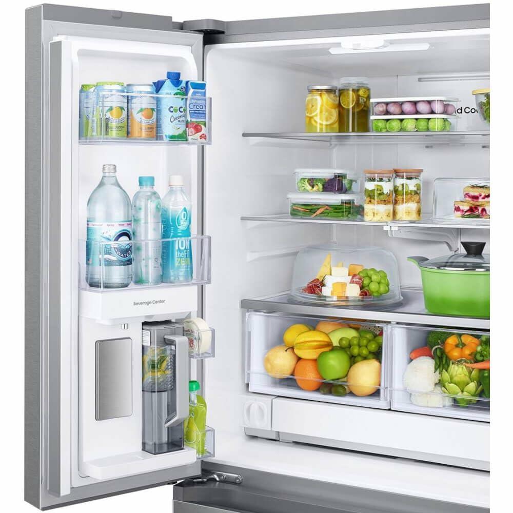 Samsung RF25C5551SR 25 Cu. Ft. Counter-Depth French Door Refrigerator with Dual Auto Ice Maker & Wi-Fi Smart Control – Fingerprint Resistant Stainless Steel