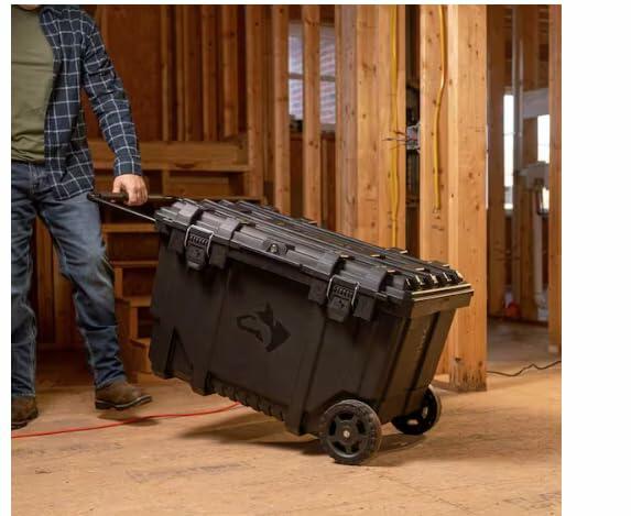 Husky 36.5 in. Black Heavy Duty Large Rolling Toolbox with Tool Tray and Keyed Lock