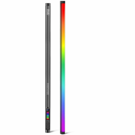 NEEWER TL120C RGB Tube Light, 42W Full Color RGBWW Photography LED Video Light Wand Stick with APP/2.4G/DMX Control, 7 Pixel Effects/18 Scenes, 2500K-10000K CRI97+ TLCI98+, 6000mAh Battery