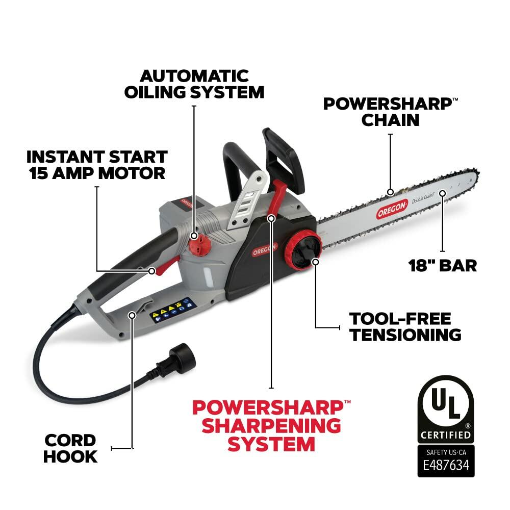 Oregon CS1500 Self-Sharpening Electric Chain Saw