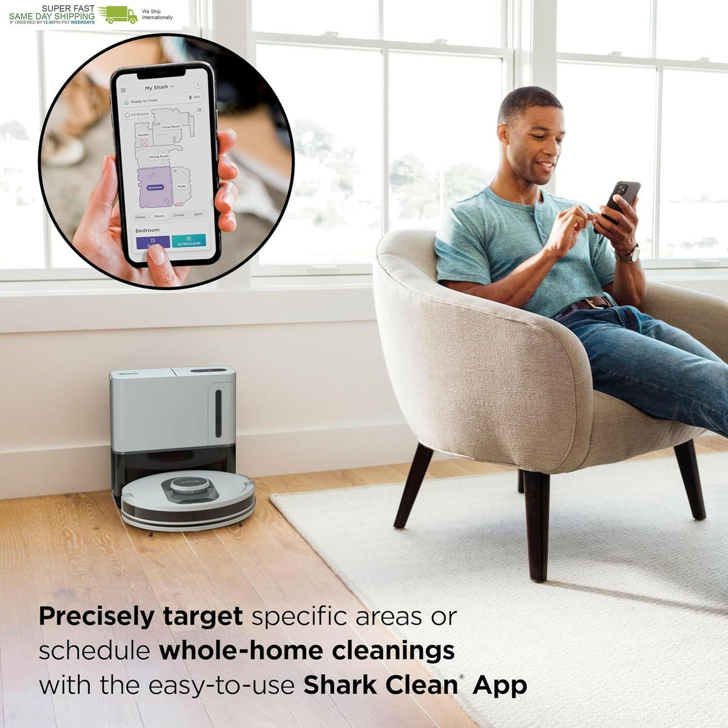 Shark AI Ultra Voice Control Robot Vacuum with Matrix Clean Navigation, Home Map