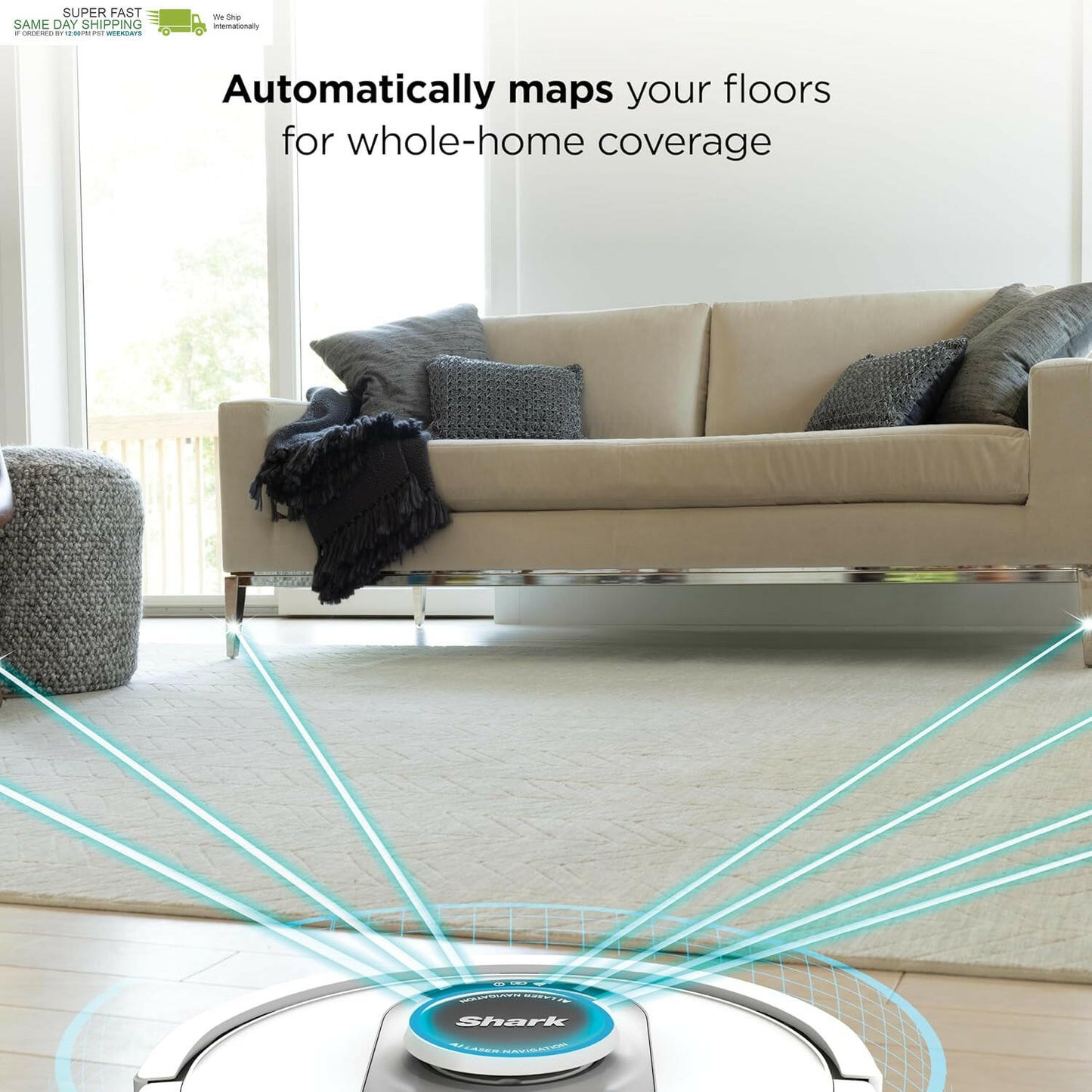 Shark AI Ultra Voice Control Robot Vacuum with Matrix Clean Navigation, Home Map