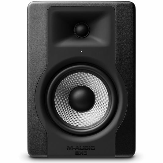 M-AUDIO BX5 Single 5" Studio Monitor Speaker for Music Production and Mixing with Acoustic Space Control, 2 Way Active Speaker