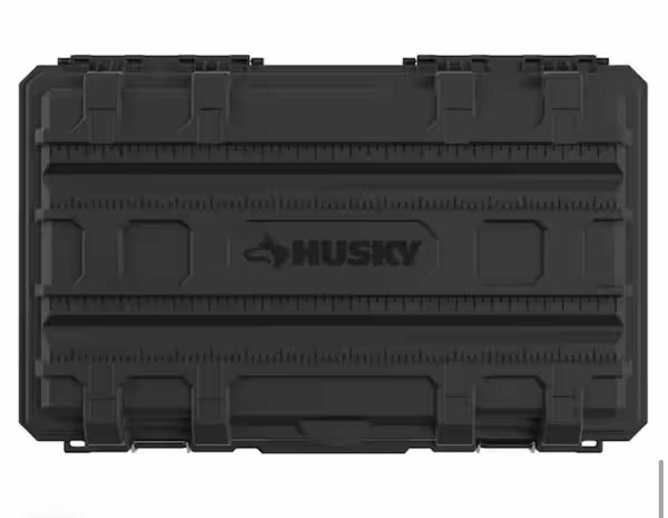 Husky Heavy Duty Rolling Toolbox with Keyed Lock and Tool Tray, Black, 36.5 Inch