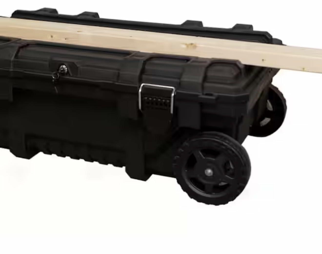 Husky Heavy Duty Rolling Toolbox with Keyed Lock and Tool Tray, Black, 36.5 Inch