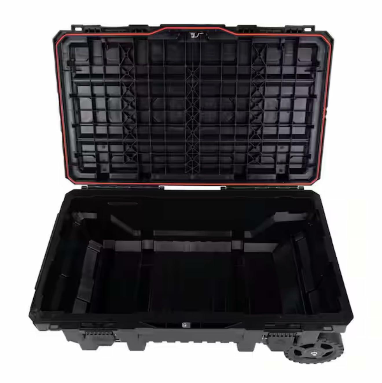 Husky Heavy Duty Rolling Toolbox with Keyed Lock and Tool Tray, Black, 36.5 Inch