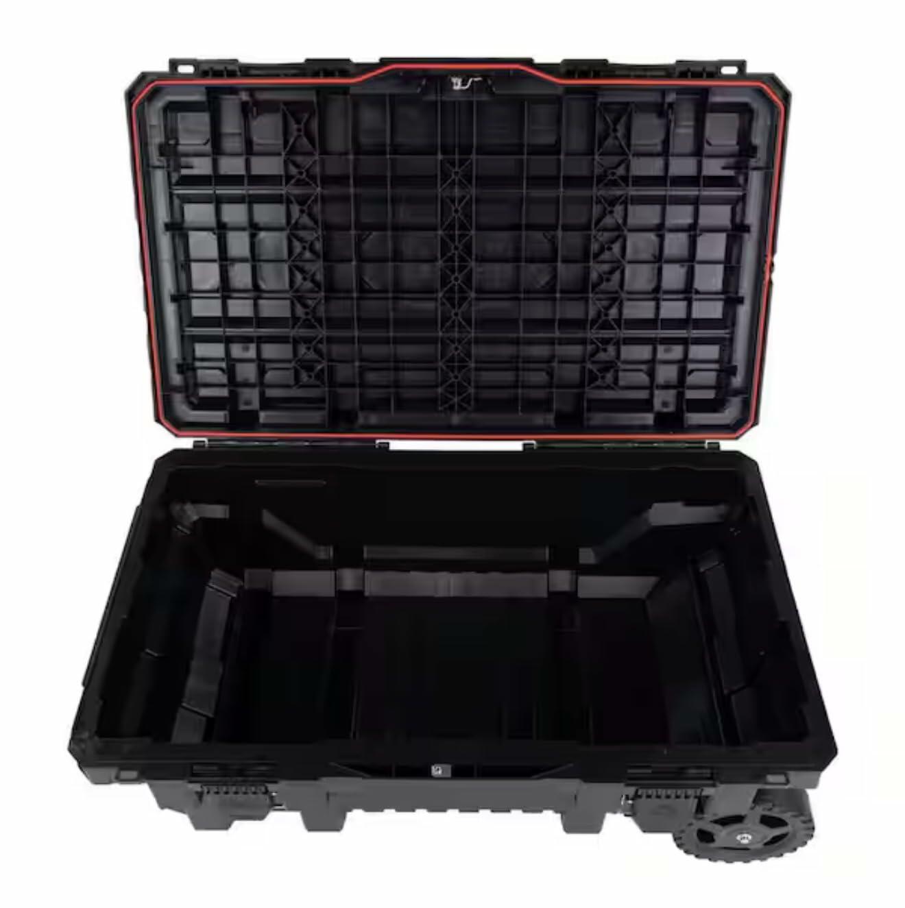 Husky Heavy Duty Rolling Toolbox with Keyed Lock and Tool Tray, Black, 36.5 Inch