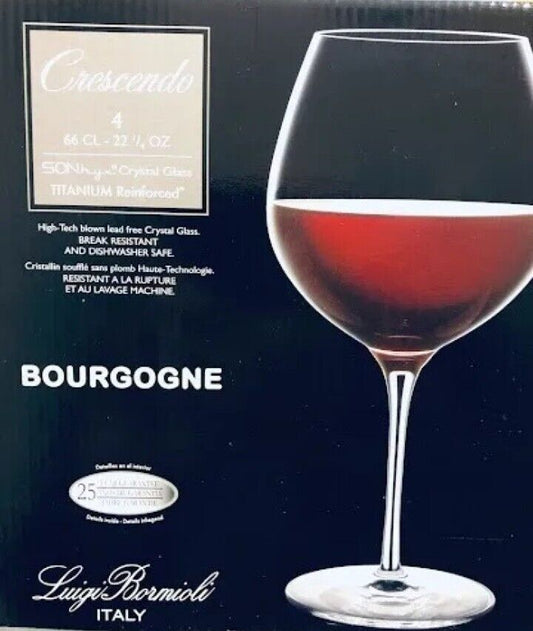 Luigi Bormioli Glassware, Crescendo All-Purpose Wine Glasses Set Of - 4