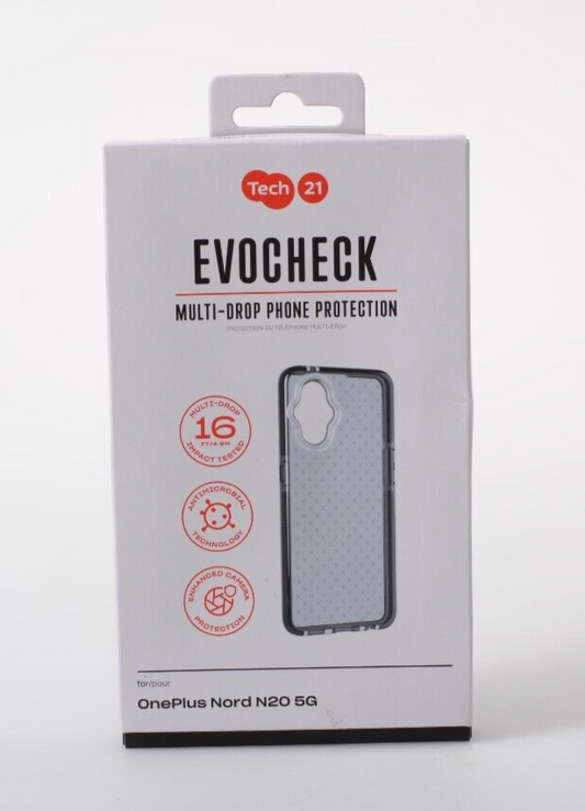 Tech21 EvoCheck Phone Protection Case for OnePlus Nord N20 5G -Smoky Black