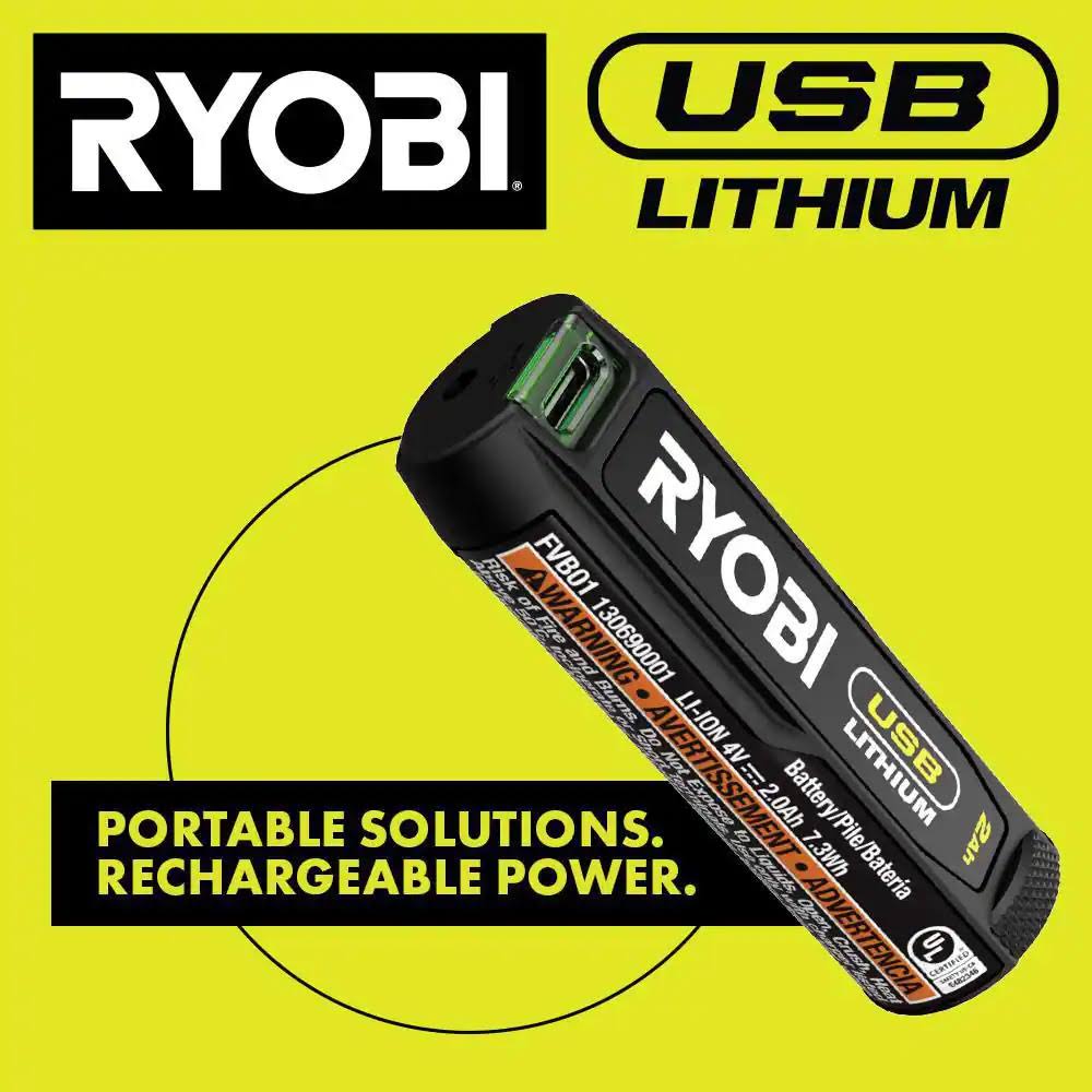 RYOBI USB Lithium 2.0 Ah Lithium-ion Rechargeable Battery