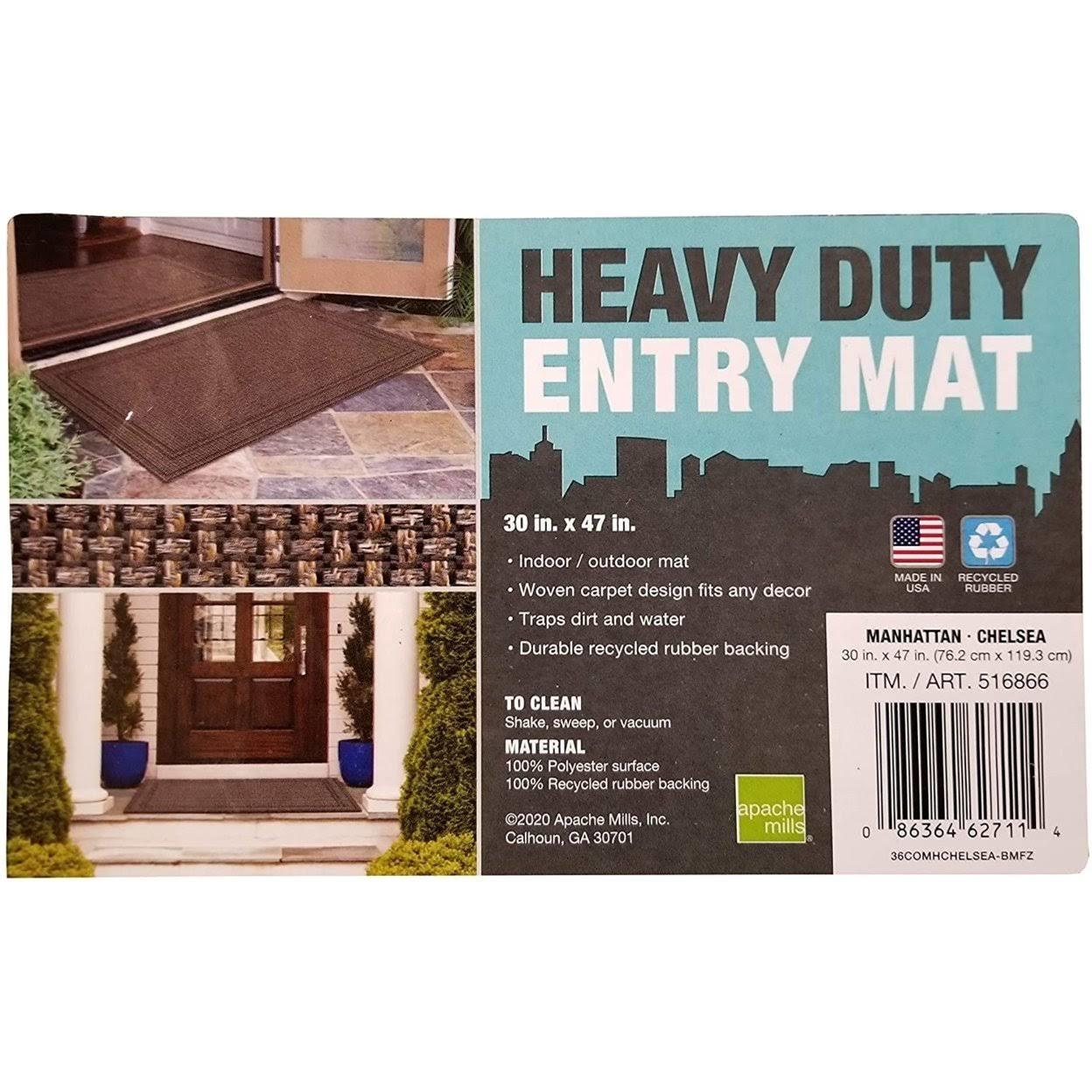 Apache Mills Manhattan Entrance Mat, Indoor/Outdoor, 30" X 47", Brown
