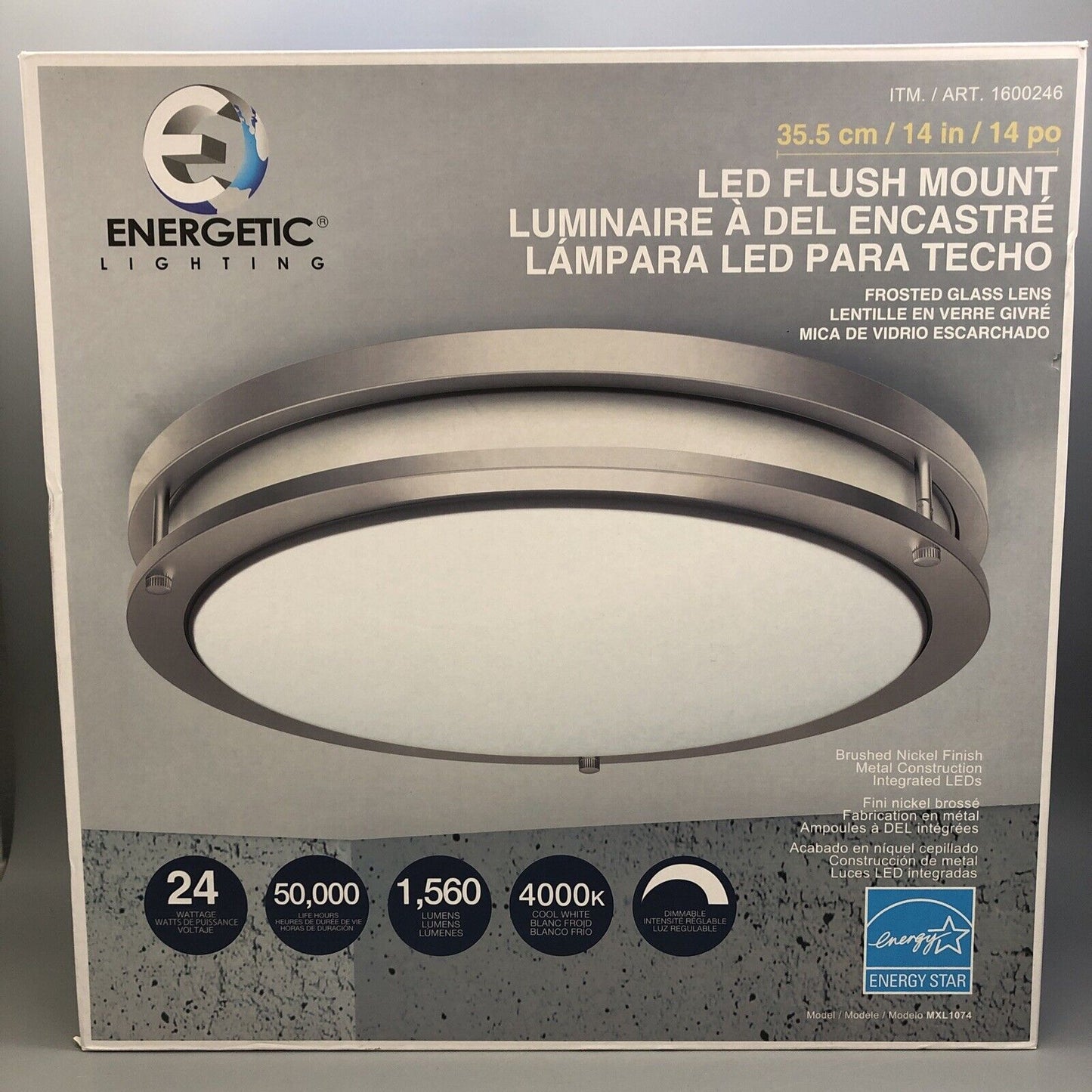 Energetic Lighting 14" LED Flush Mount Fixture